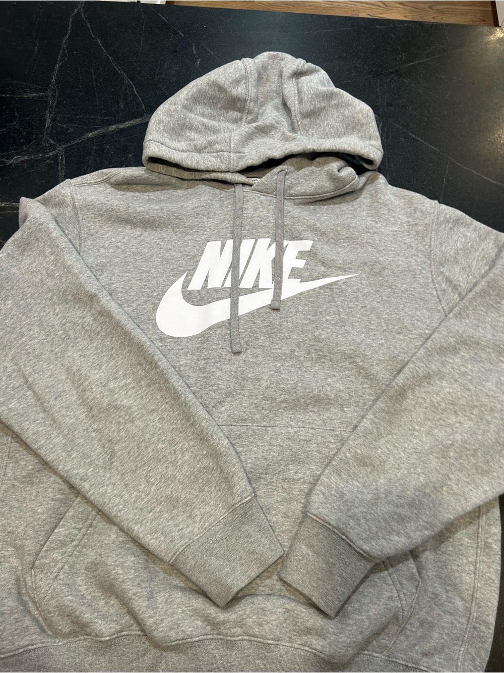 Nike Gray Hoodie with White Swoosh Logo